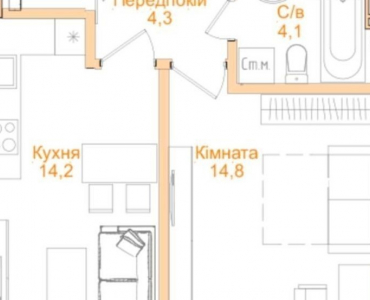 $82000 / Новопечерский переулок 5, Киев, Киев / Продажа / Квартира / 39 кв.м. / 1 комнат
